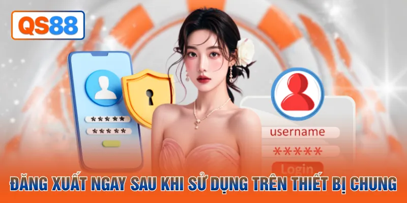 Đăng xuất ngay sau khi sử dụng trên thiết bị chung